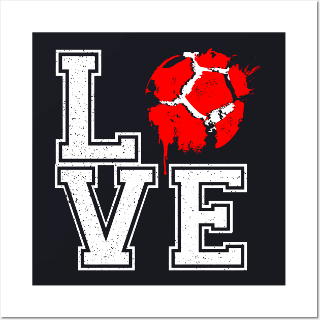 I Love Football Soccer Football Wall Art by DARSHIRTS